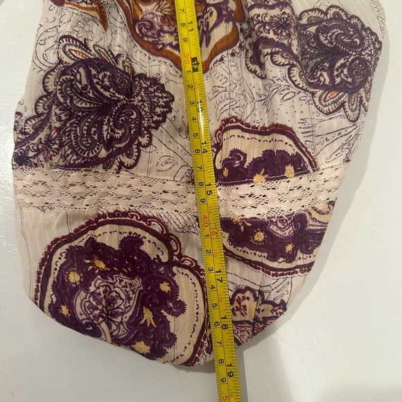 NWT Band of the Free Paisley Crop Fairy Top Lace Romantic Boho Festival Sz S - Picture 4 of 9